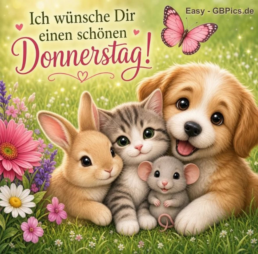 Ich wünsche Dir einen schönen Donnerstag!