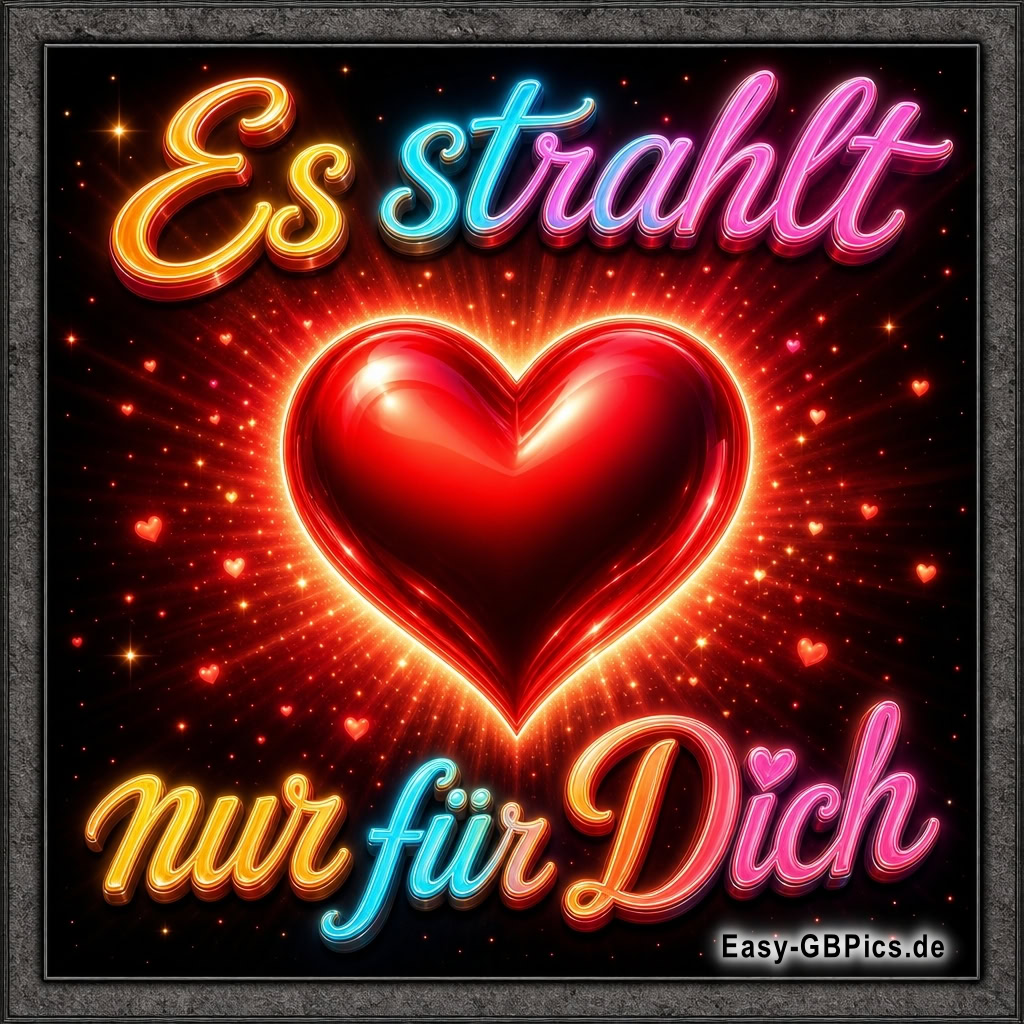 Ein Herz, das nur für dich strahlt.
