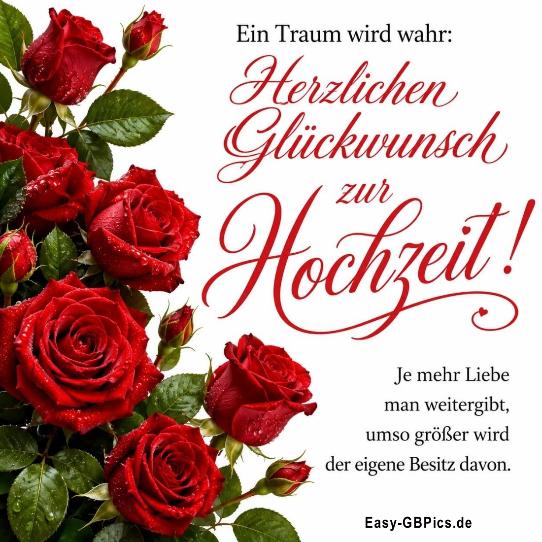 Ein Traum wird wahr: Herzlichen Glückwunsch zur Hochzeit!