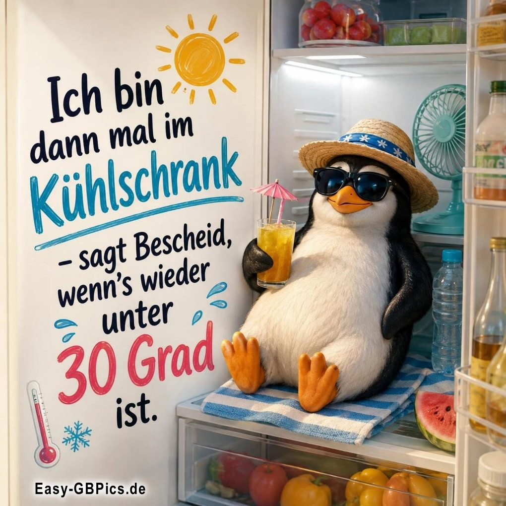 Sommerhitze? Ich chill' im Kühlschrank !