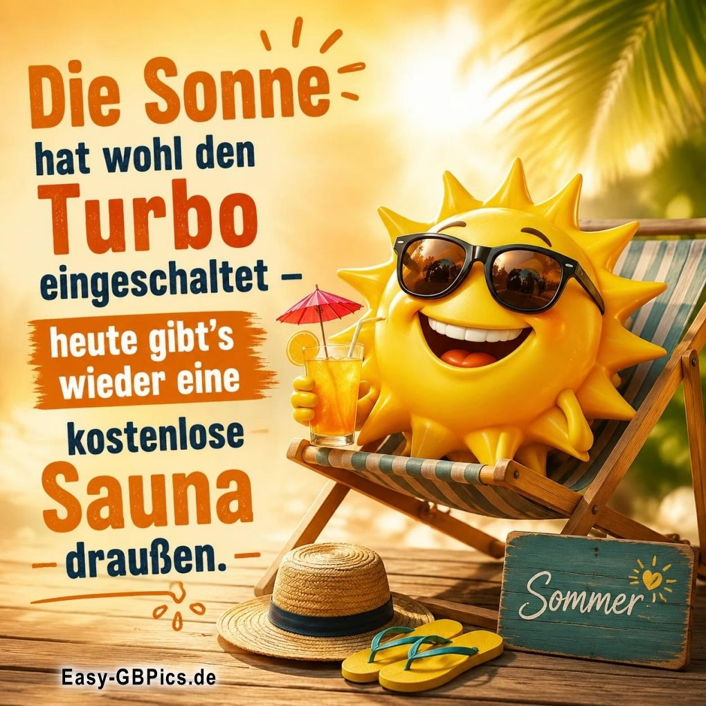 Die Sonne hat wohl den Turbo eingeschaltet – heute gibt’s wieder eine kostenlose Sauna draußen.