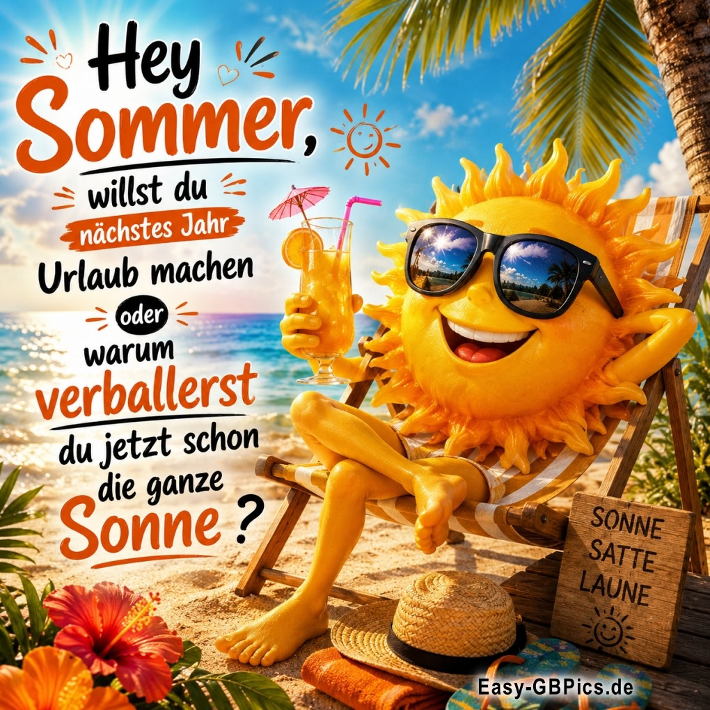 Sommerlaune mit sonnigem Liegestuhl-Star.
