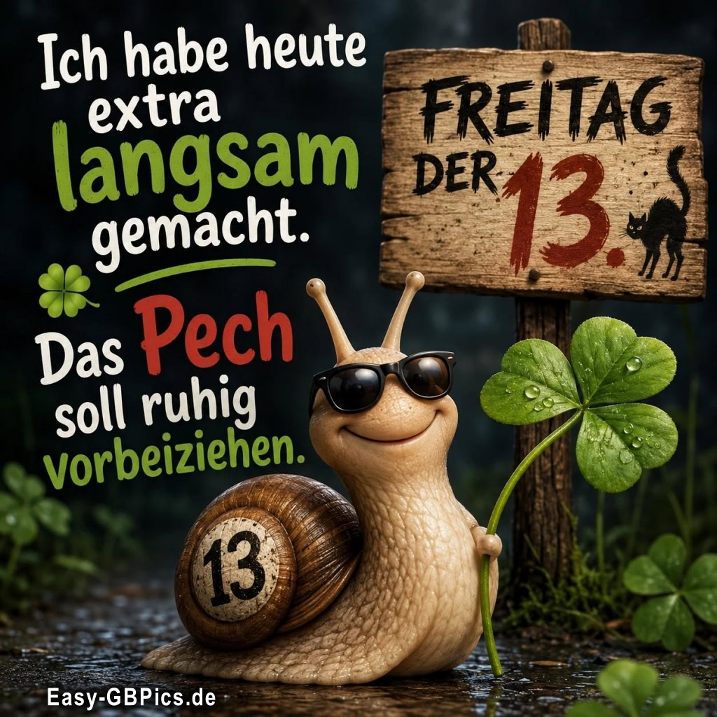 Ich habe es heute extra langsam gemacht... damit das Pech mich nicht kriegt!
