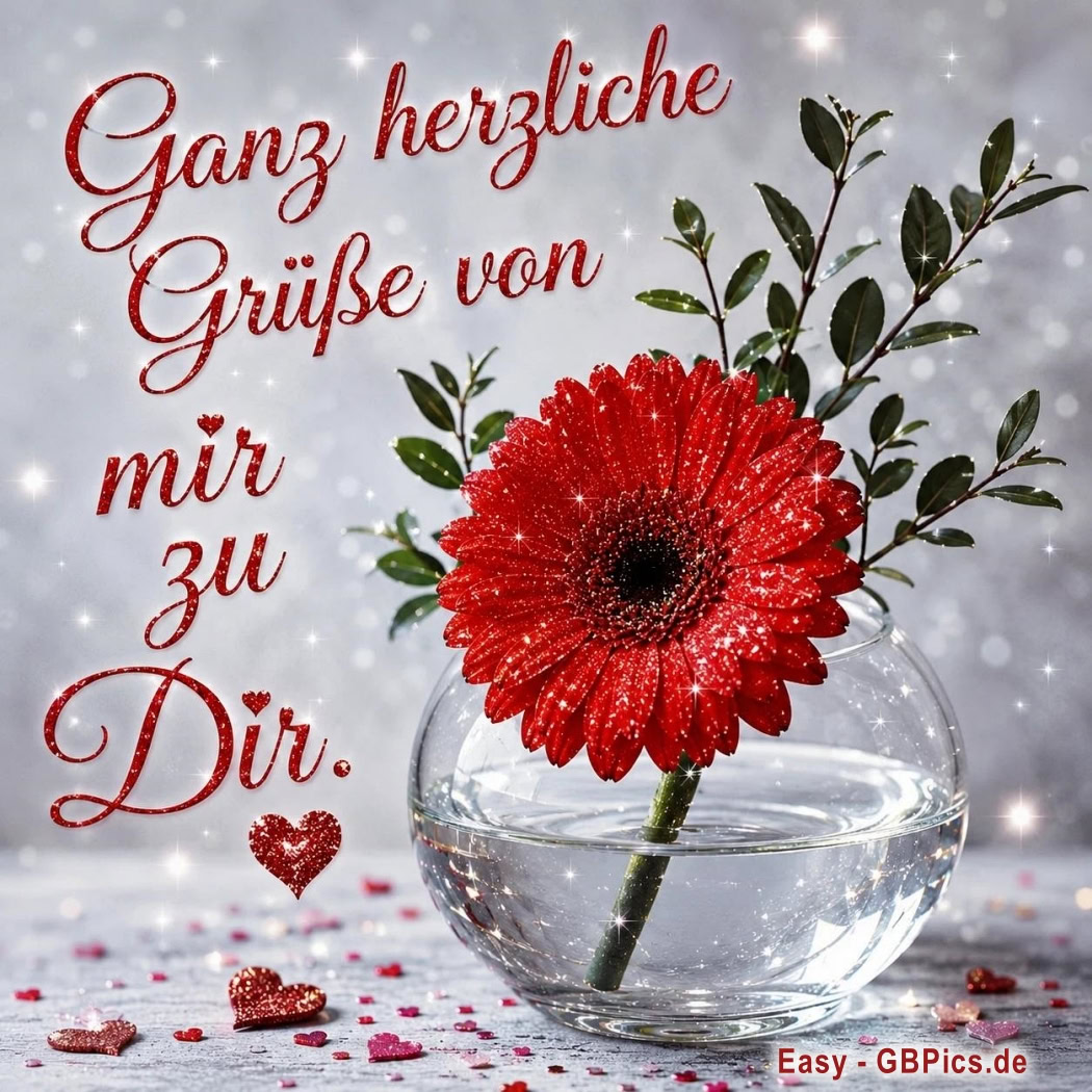 Ganz herzliche Grüße von mir zu dir.