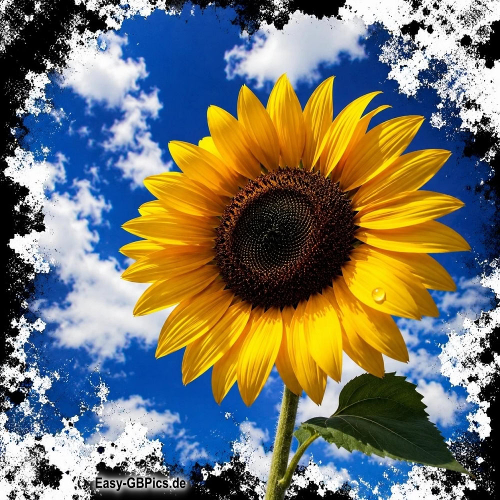 Sonnenblume im Himmel.