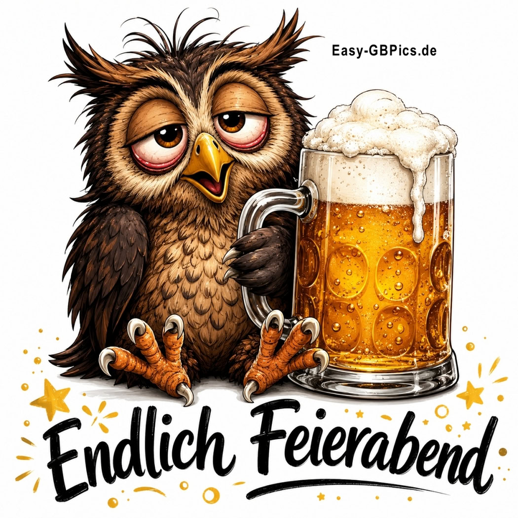 Dieser Blick sagt alles: Die Woche ist geschafft und das wohlverdiente Bier wartet.Ich sehe rot... vor Freude! Endlich Feierabend! Ein Hoch auf den Feierabend und auf alle, die ihn genießen!