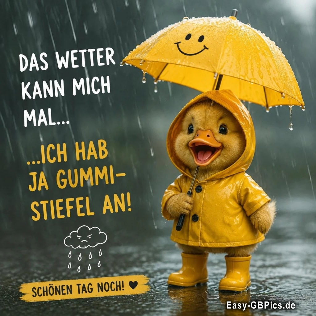 Regen? Kein Problem, solange die Gummistiefel an sind!<br />
Schmuddelwetter war gestern, heute sind Gummistiefel angesagt!<br />
Mit diesen Gummistiefeln wird jede Pfütze zum Abenteuer.<br />
Ein bisschen Regen vertreibt die schlechte Laune nicht, schon gar nicht mit diesen Gummistiefeln.