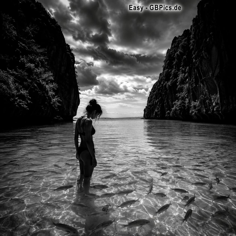 Unerwarterte Begleiter im Paradies.<br />
Wo Wasser und Himmel sich treffen.<br />
Ein Moment der Stille inmitten der Natur.<br />
Das Gefühl, eins zu sein mit dem Meer.