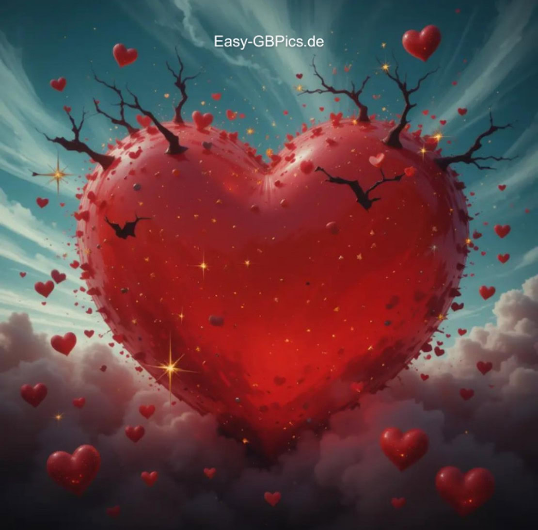 Rote Herzen Herzen Abstrakt