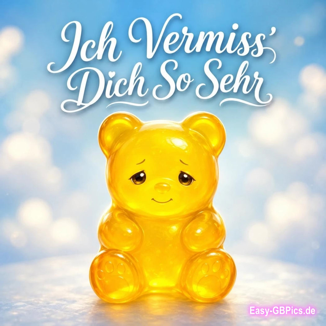 Ich vermisse Dich so sehr.