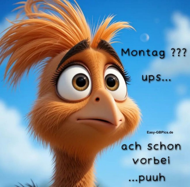 Montag schon vorbei