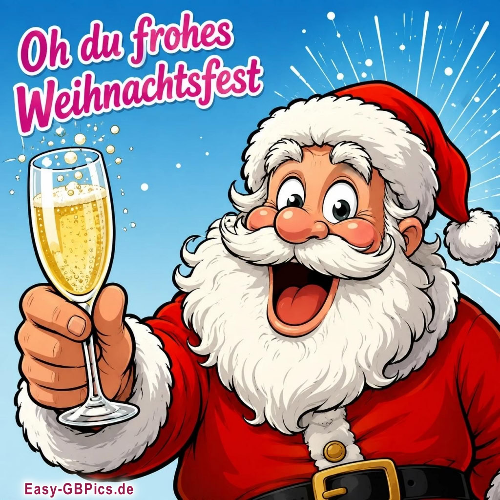 Santa ist bereit zum Anstoßen! Frohe Weihnachten! Prost Neujahr, Santa ist schon jetzt in Feierlaune!<br />
Dieser Weihnachtsmann hat den Geist der Feiertage wirklich verstanden! Frohe Feiertage und auf ein lustiges Fest!