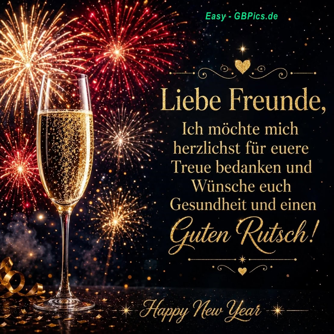 Thank you. Liebe Freunde. Ich möchte mich herzlichst für eure Treue bedanken und wünsche euch Gesundheit und einen Guten Rutsch! Happy New Year.