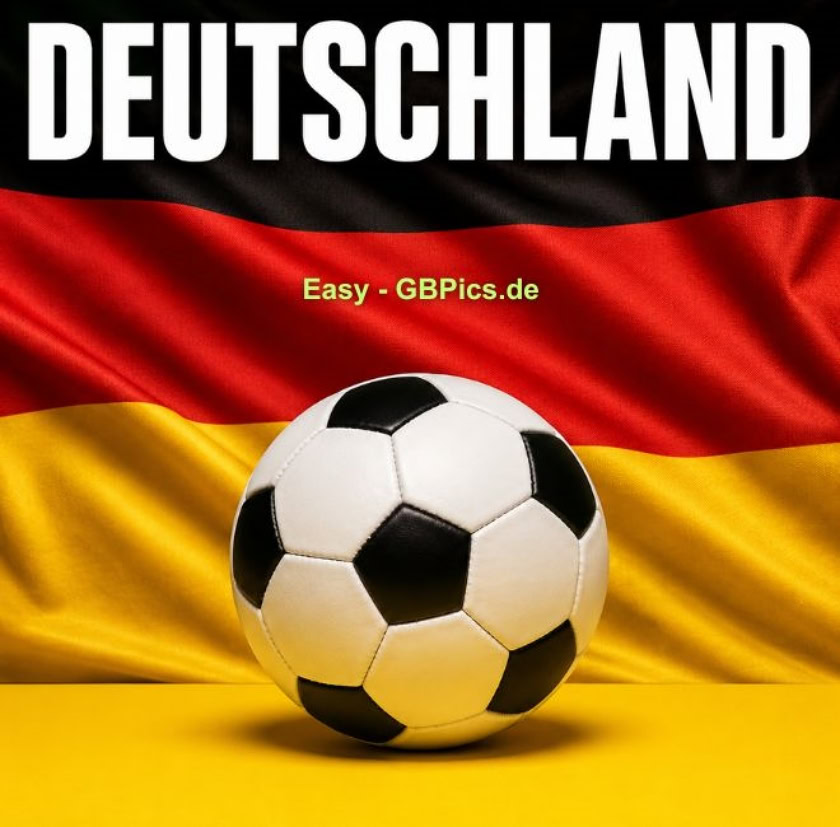 Deutschland - Fussball - Flagge