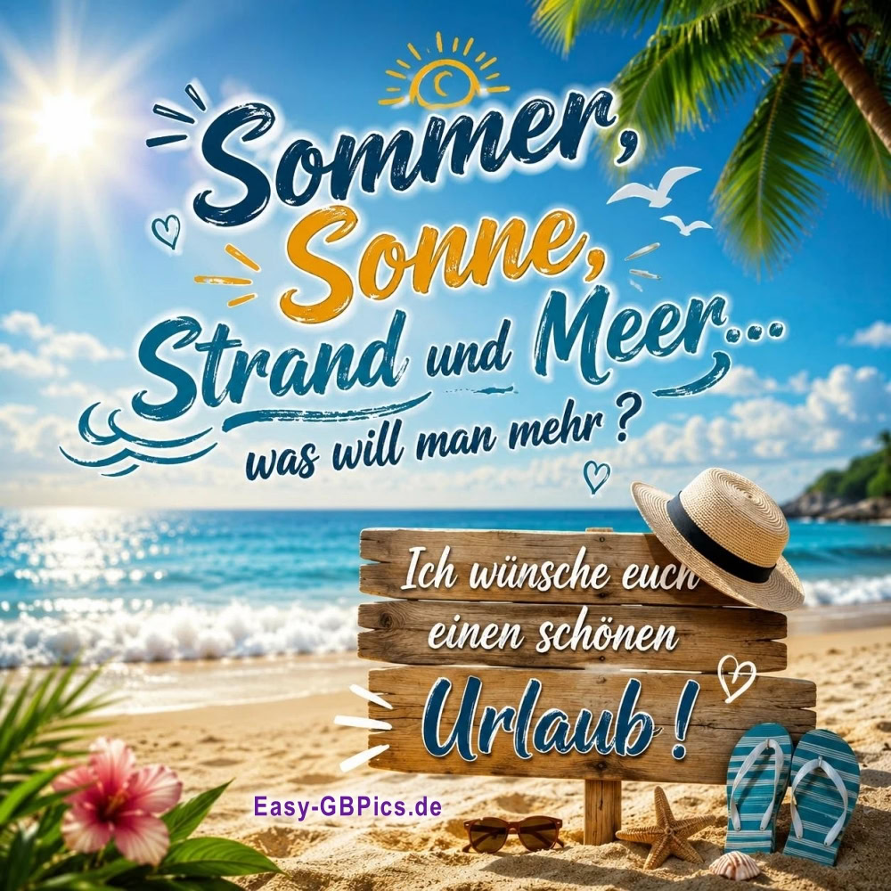 Sommer, Sonne, Strand und Meer... was will man mehr.
