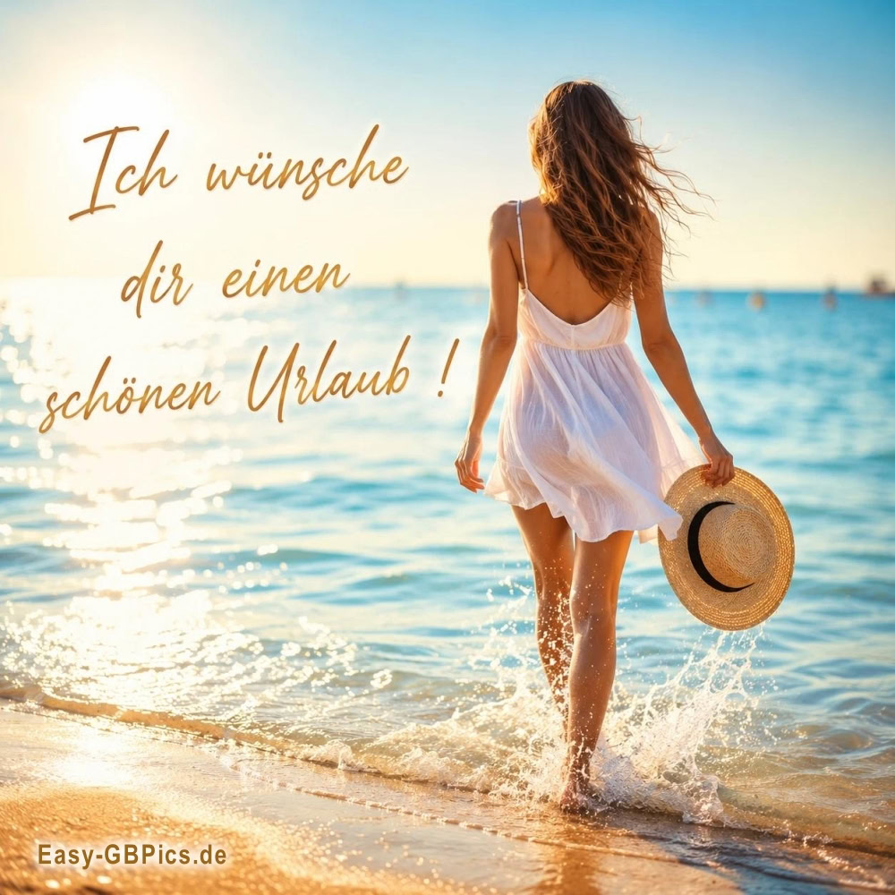 Ich wünsche dir einen wunderschönen Urlaub!