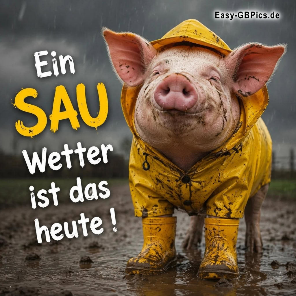 Ein SAU Wetter ist das heute !