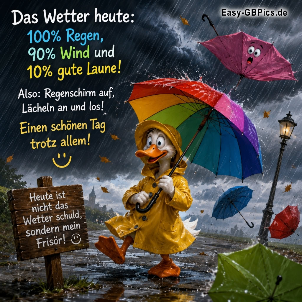 Mit Regenschirm und einem Lächeln durch den Regen – so lässt sich jeder Tag meistern!