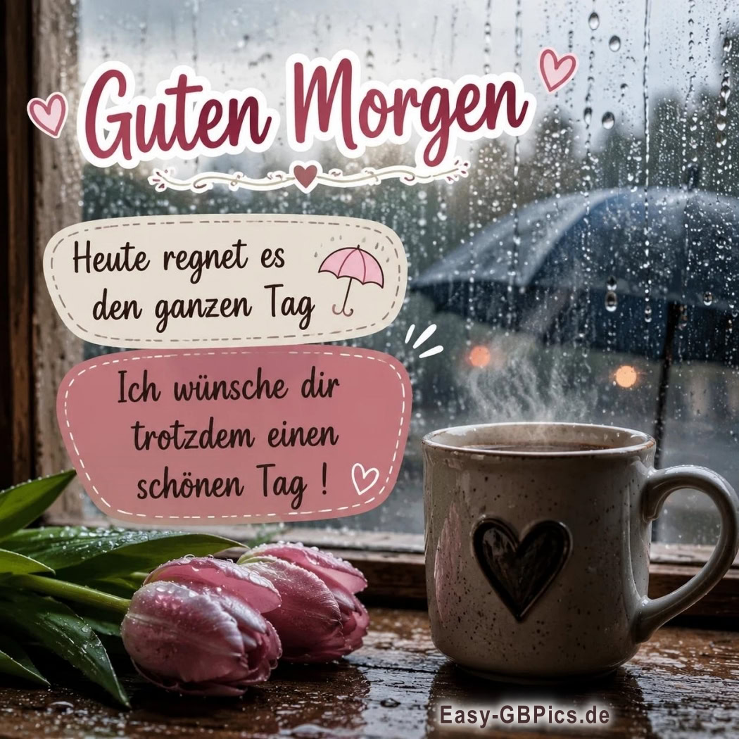 Guten Morgen, auch wenn es heute regnet!