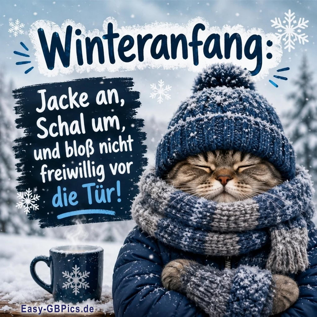 Winteranfang: Jacke an, Schal um und bloß nicht freiwillig vor die Tür!