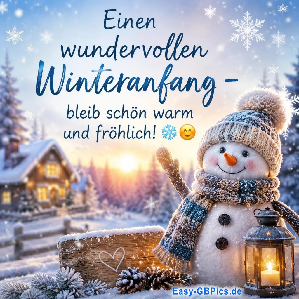 Einen wundervollen Winteranfang! ❄️ Bleibt schön warm und fröhlich!