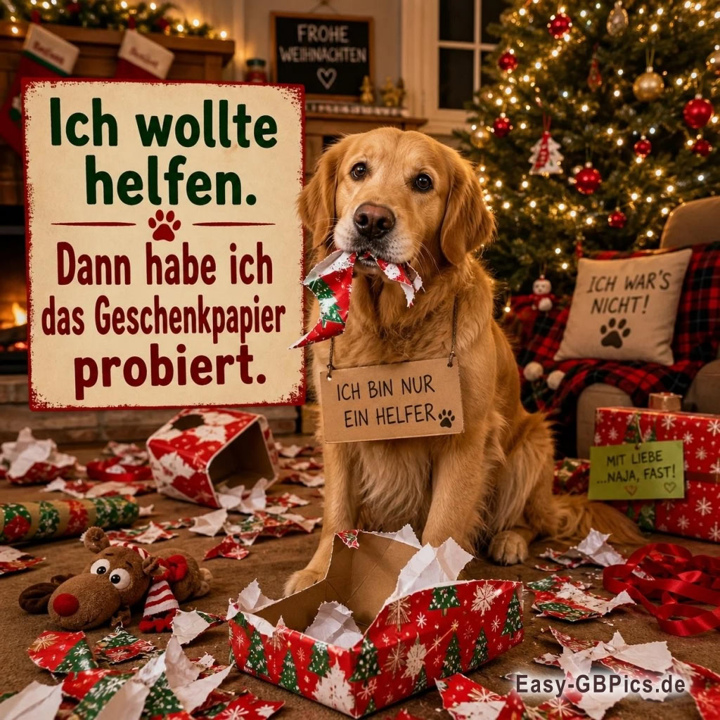 Ich wollte nur helfen... das Geschenkpapier war schuld!