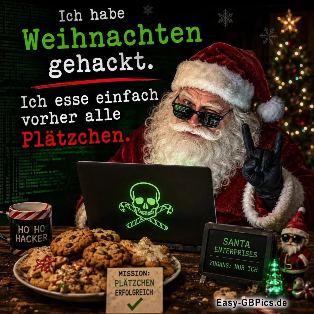 Weihnachten lustig: Ho Ho Hacker-Modus: Mission Plätzchen erfolgreich!
