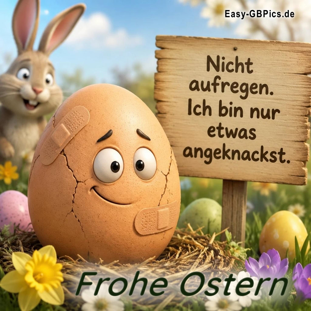 Frohe Ostern von diesem etwas ramponierten Ei!