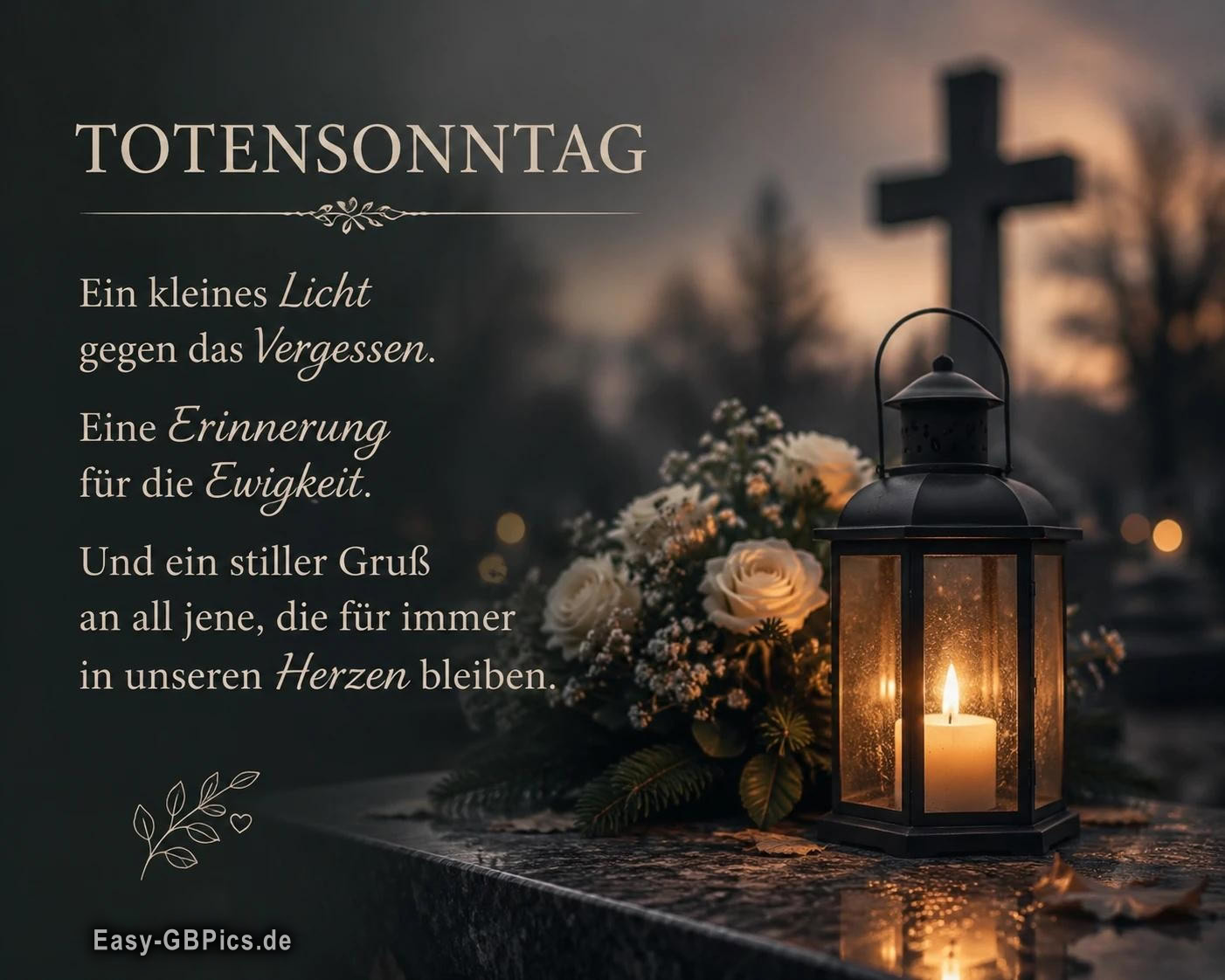 Totensonntag: Ein Licht gegen das Vergessen.