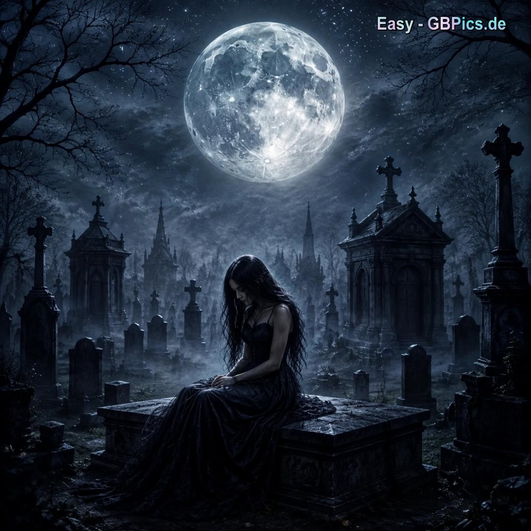 Gothic - Ein einsamer Moment im Mondlicht.