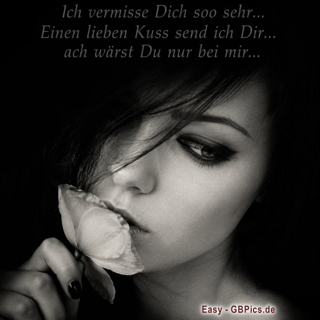Ich vermisse Dich soo sehr... Einen lieben Kuss send ich Dir... ach wärst Du nur bei mir...