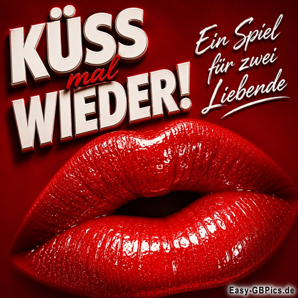 Sinnlichkeit in Rot Zeit für einen Kuss.