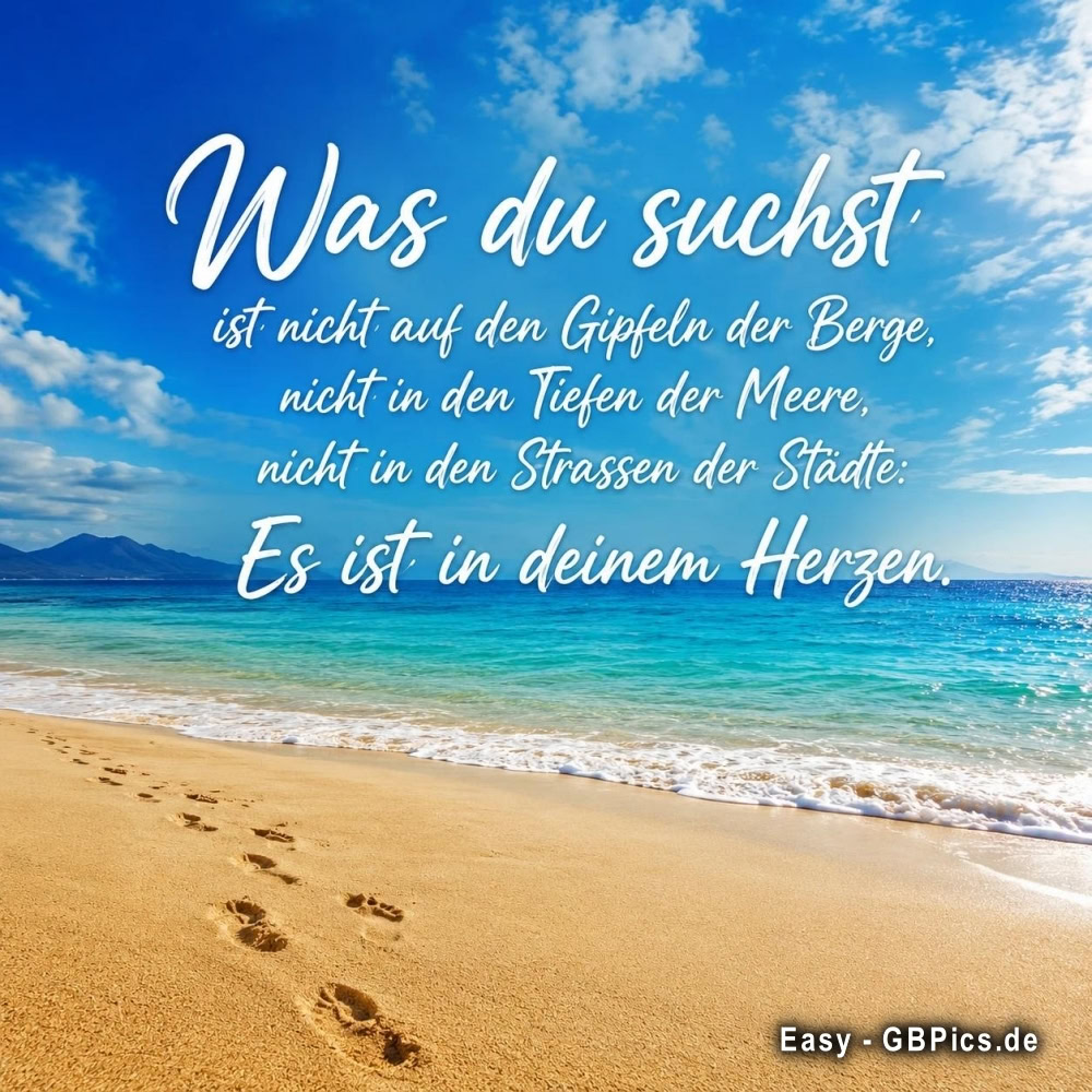 Wo liegt, was du wirklich suchst ?