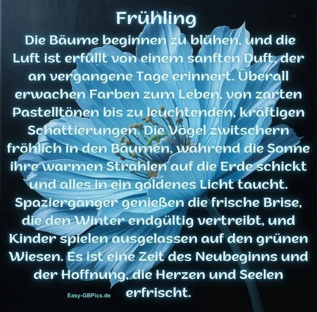 Frühlings Grüsse Spruch
