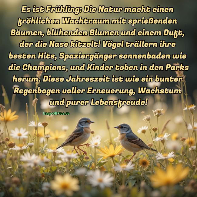 Frühlings Gruesse Spruch