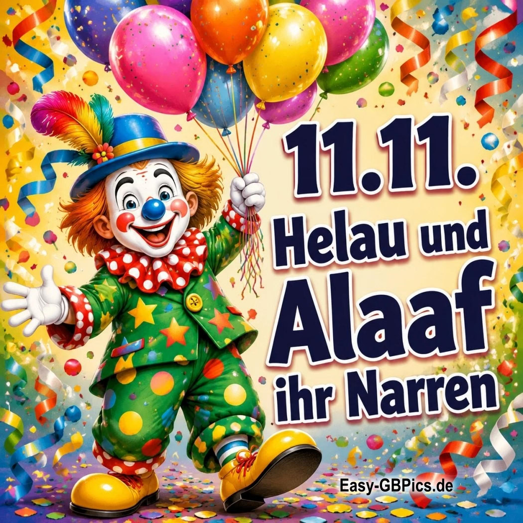11.11. Helau und Alaaf ihr Narren.