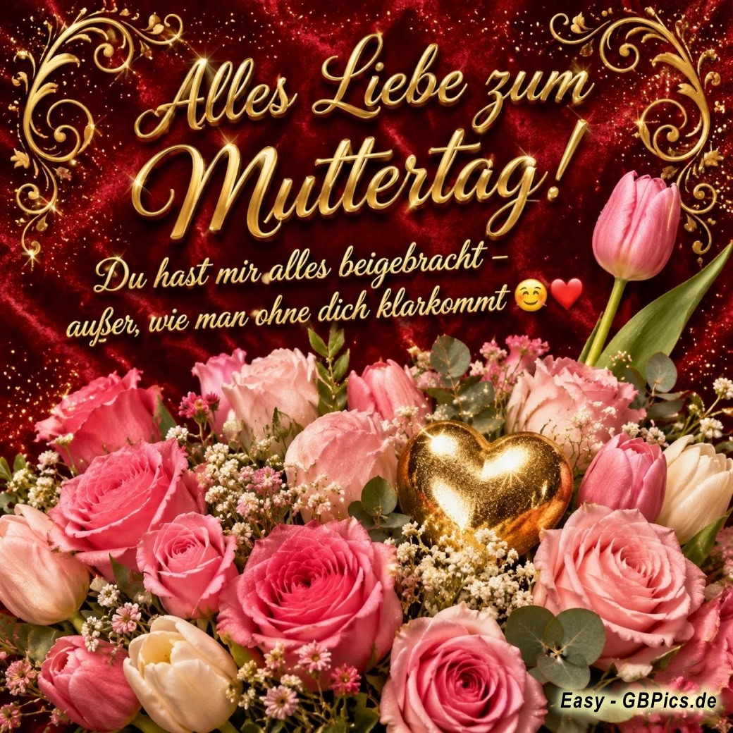 Alles Liebe zum Muttertag ! &hearts; Du hast mir alles beigebracht - außer, wie man ohne dich klarkommt.