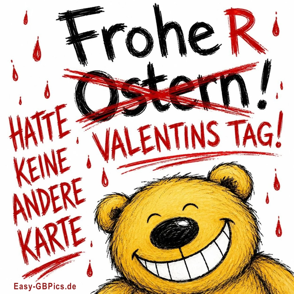 Valentinstagskarte mal lustig.