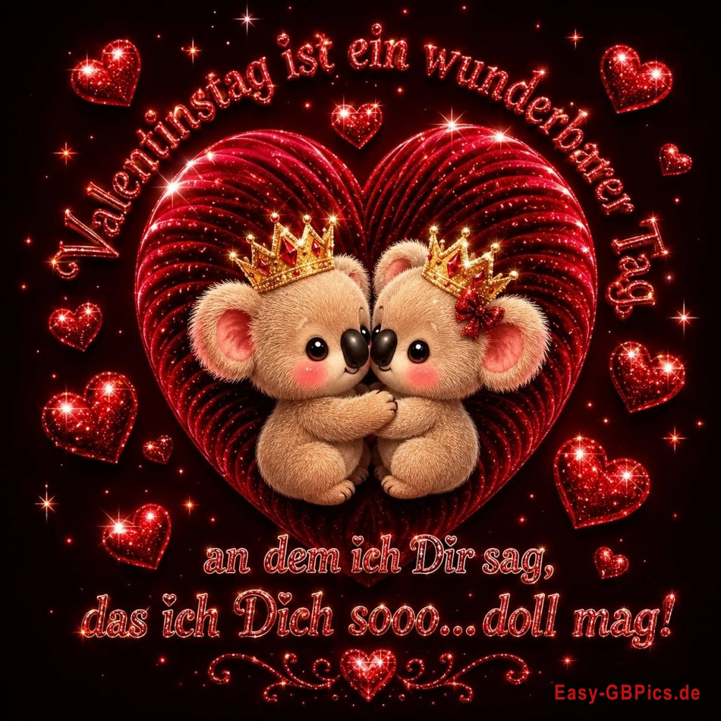 Voller Liebe und Glitzer: Ein perfekter Valentinstag.