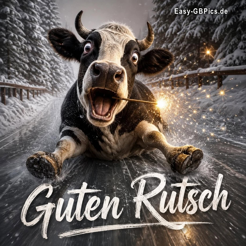 Abenteuer-Kuh macht den Jahreswechsel unsicher! Guten Rutsch!